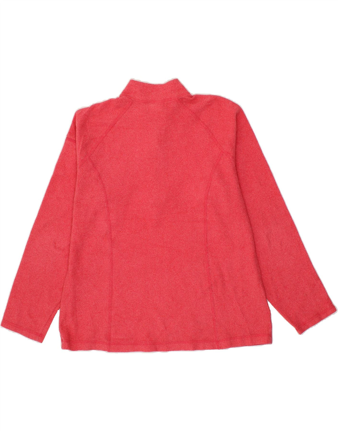 L.L.BEAN Womens Zip Neck Fleece Jumper UK 16 Large Pink Polyester Vintage L.L.Bean and Second-Hand L.L.Bean from Messina Hembry 