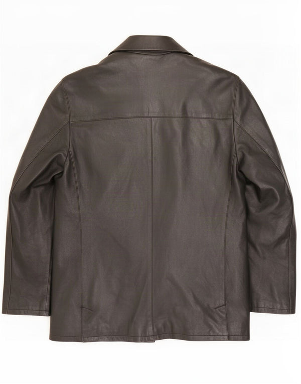Conbipel Herren 4-Knopf-Lederblazer IT 50 Large Schwarz