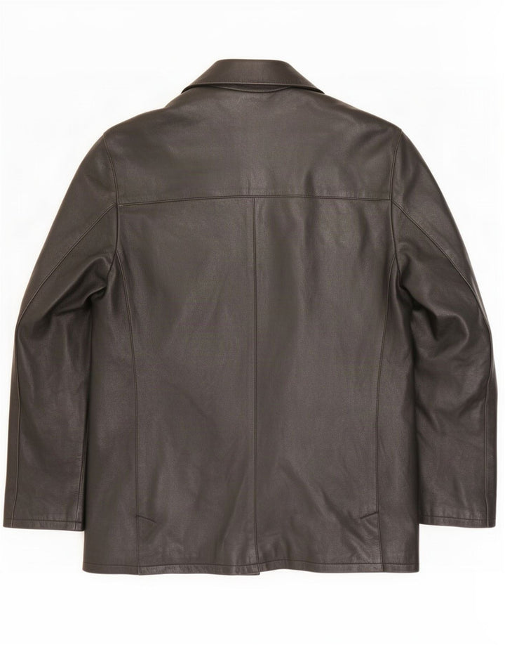 Conbipel Herren 4-Knopf-Lederblazer IT 50 Large Schwarz