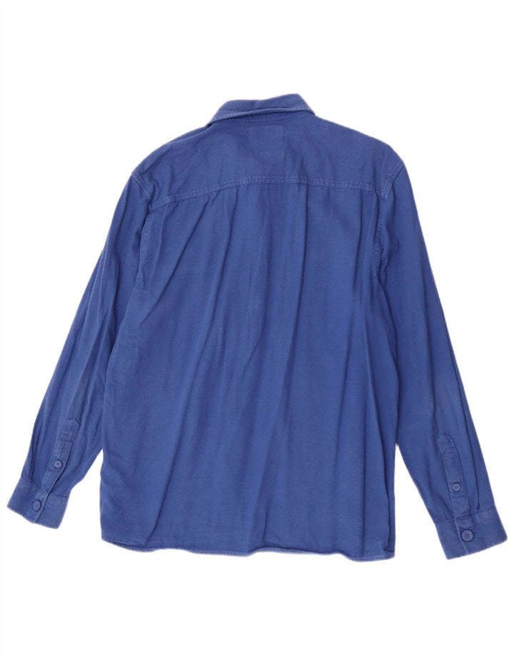 Crew Clothing Herrenhemd, groß, aus blauer Baumwolle