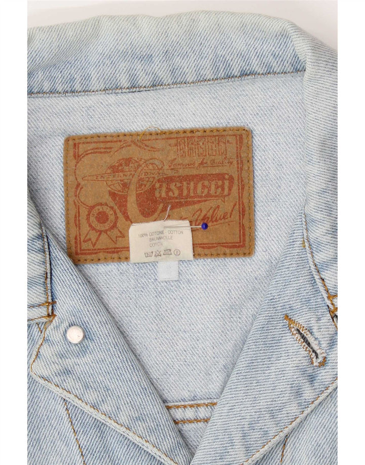 Casucci Herren Jeansjacke UK 40 Große blaue Baumwolle