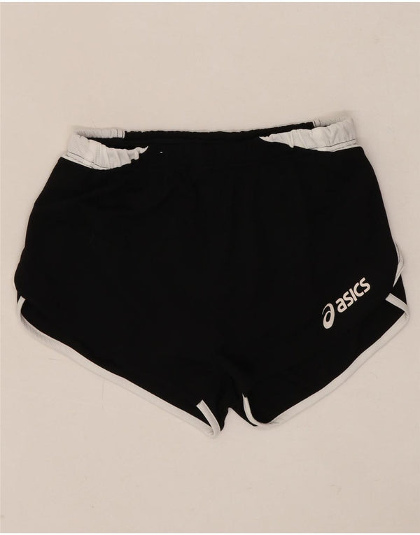 ASICS Damen Sportshorts UK 14 Mittelschwarzes Colourblock-Polyester
