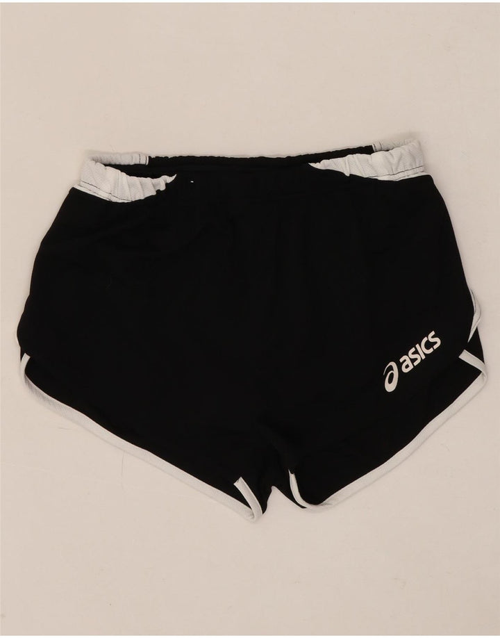 ASICS Damen Sportshorts UK 14 Mittelschwarzes Colourblock-Polyester