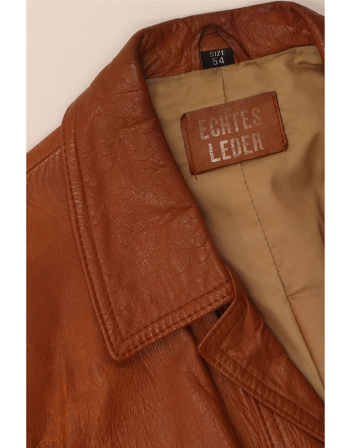 Vintage Herren Lederjacke UK 38 Mittelbraunes Leder