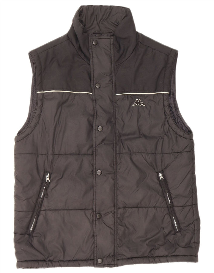 KAPPA Mens Padded Gilet UK 36 Small Grey Colourblock