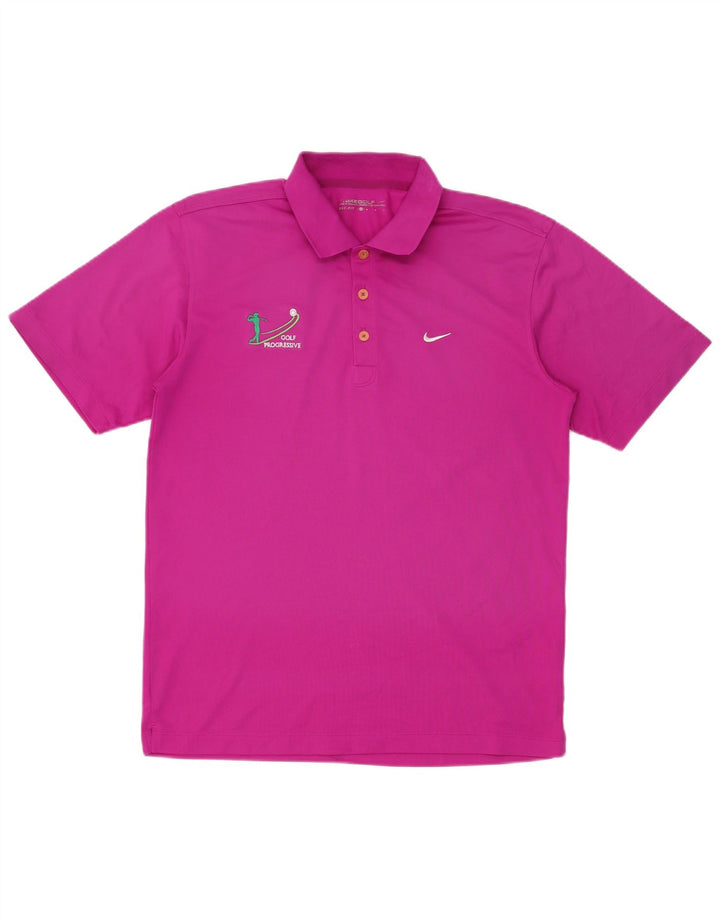 Nike Herren Dri Fit Poloshirt Mittelrosa Polyester