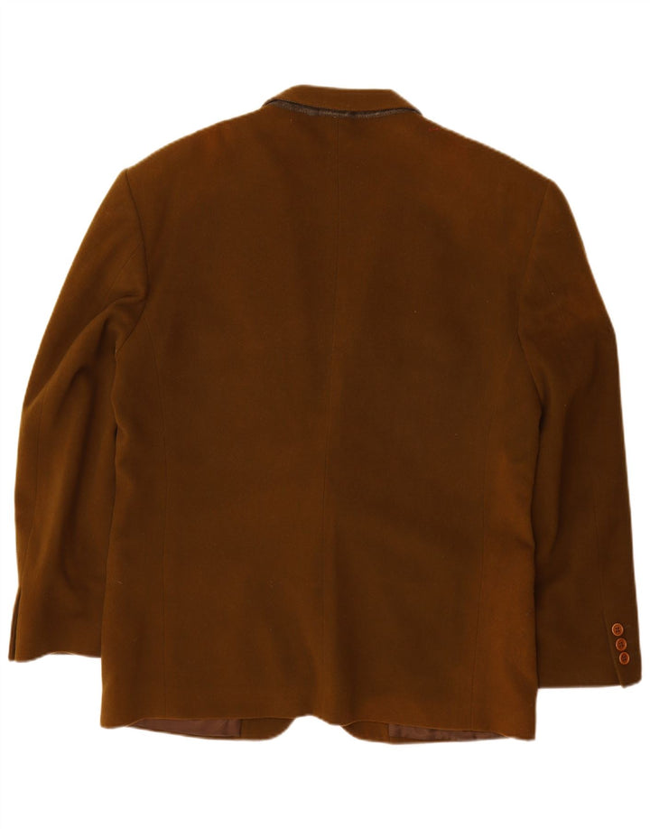 Valentino Herren 2-Knopf-Blazerjacke IT 52 XL Braune Schurwolle
