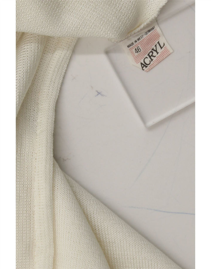 VINTAGE Womens Vest Tank Top EU 46 XL White Acrylic Vintage Vintage and Second-Hand Vintage from Messina Hembry 