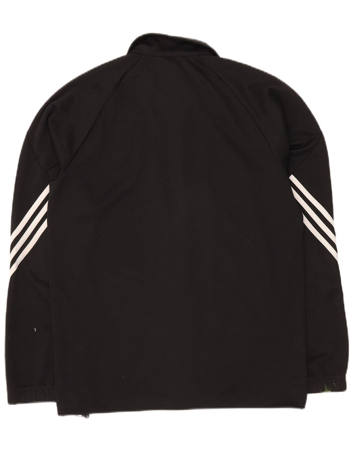 ADIDAS Herren Climalite Trainingsanzug Top Jacke Mittelschwarzes Polyester