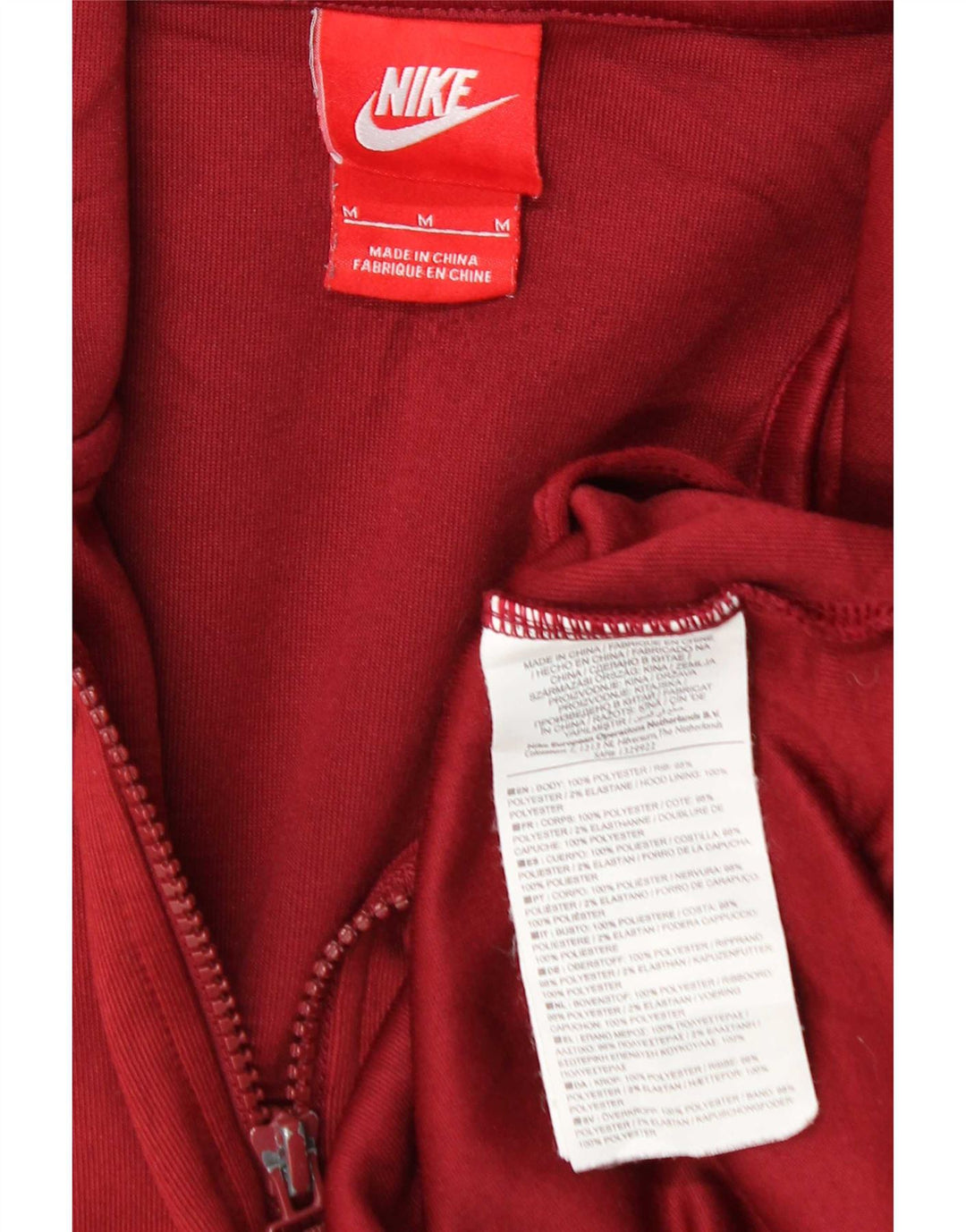 Nike Herren-Trainingsanzug-Oberteil, Mittelgroßes Burgunder-Polyester