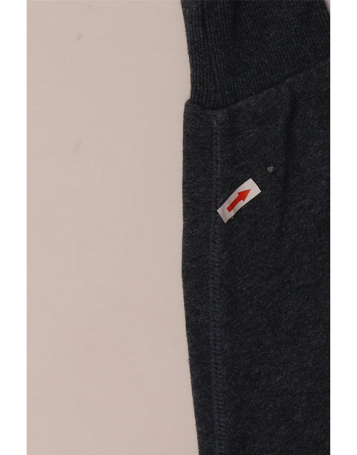 Superdry Herren Grafik-Sweatshirt-Pullover aus mittelgrauer Colourblock-Baumwolle