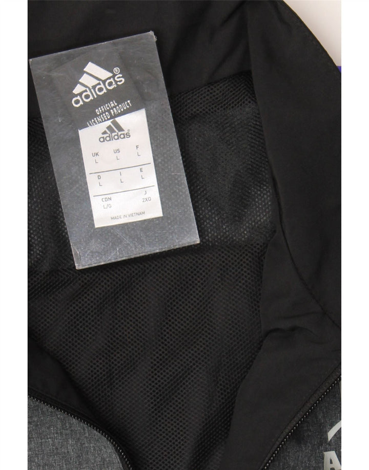 Adidas Herren All Blacks Graphic Trainingsanzug-Oberteil, Größe L, Schwarz, Farbblock