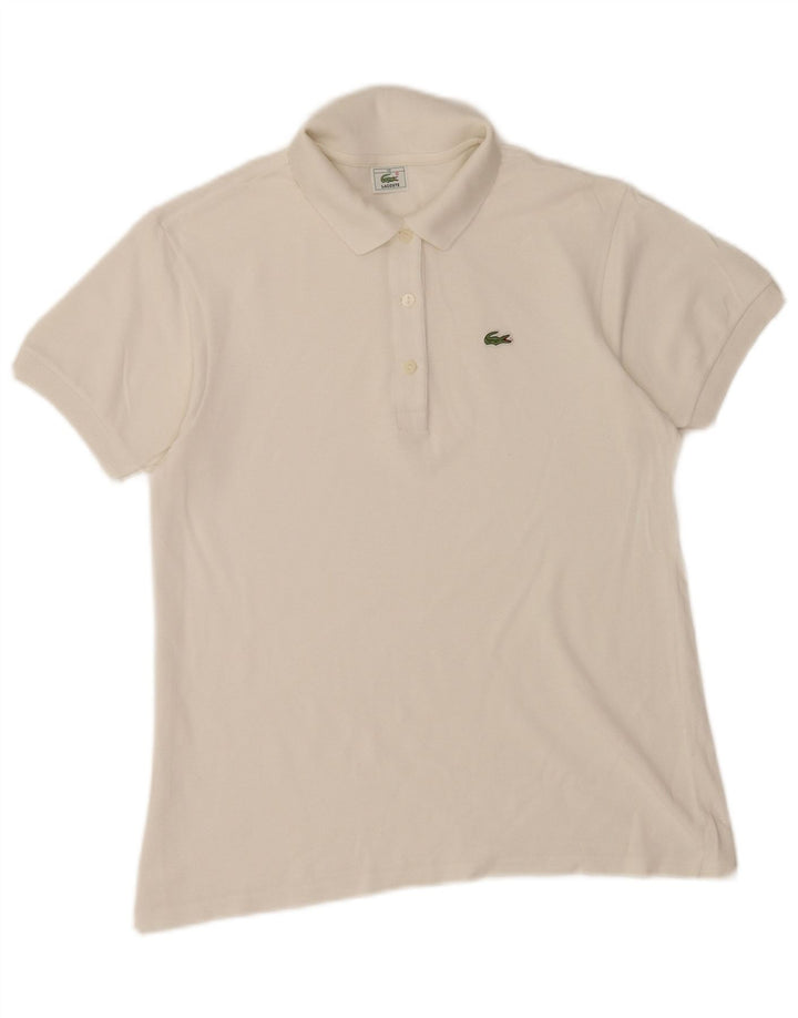 Lacoste Damen Poloshirt Größe 40 Medium Weiß