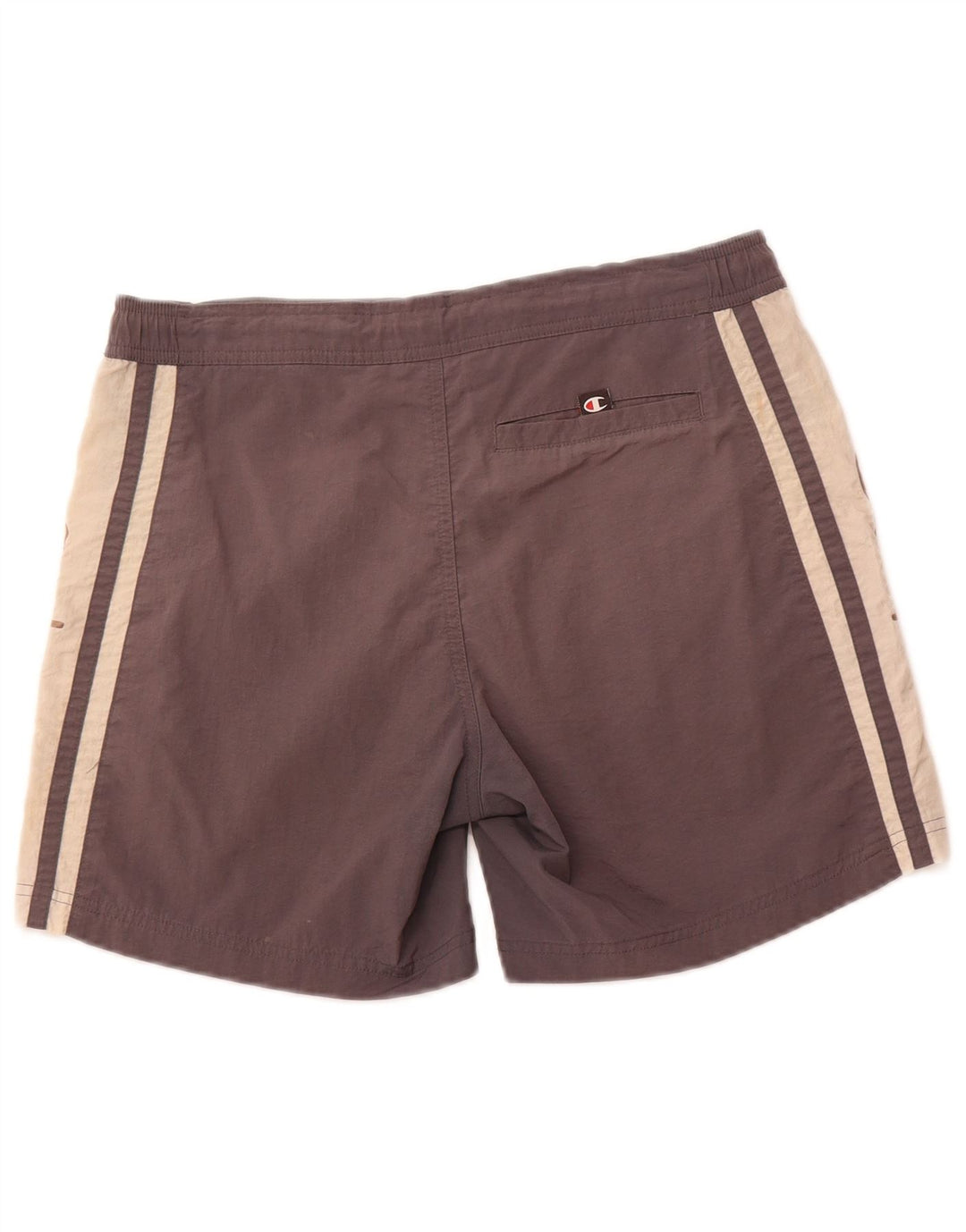 CHAMPION Herren-Badeshorts mit Grafik, Größe S, Grau, Colourblock-Polyamid