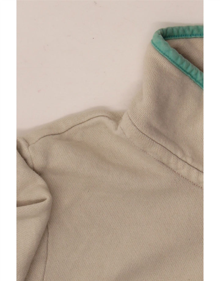 Joules Damen-Sweatshirt mit Knopfkragen, Gr. 40, Größe L, weiß gestreift