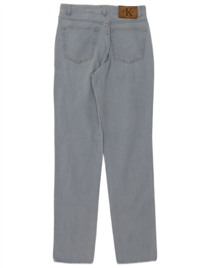 Calvin Klein Damen Straight Jeans W30 L32 Blaue Baumwolle