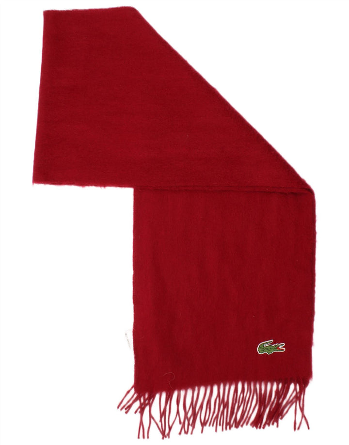 Lacoste Herren-Rechteckschal, Einheitsgröße, rote Wolle, klassisch