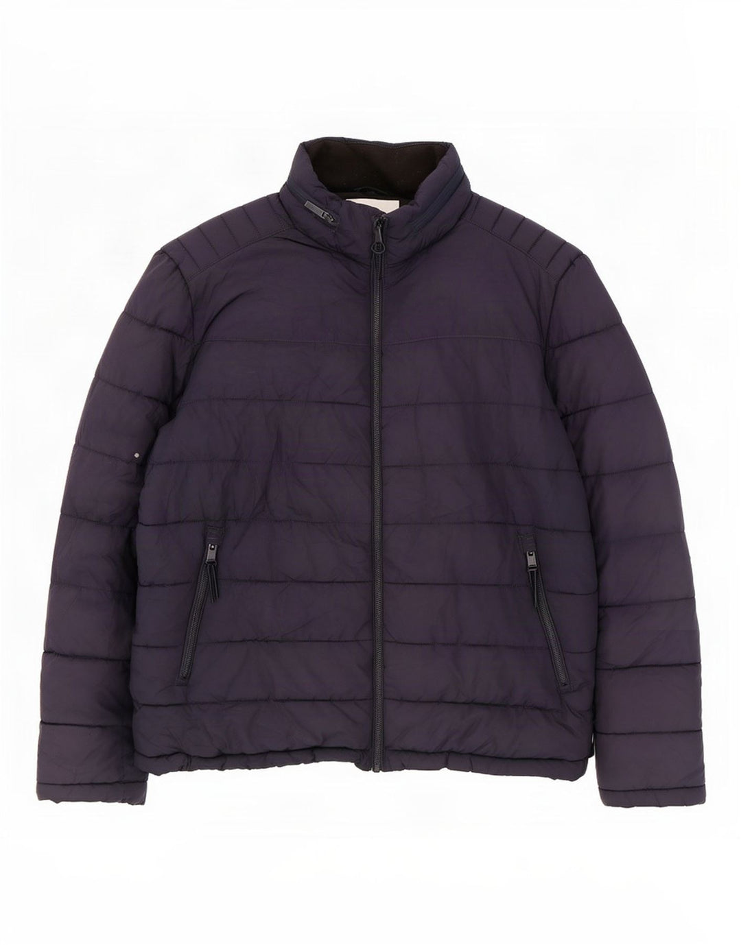 Zara Herren-Jacke mit Kapuze, gepolstert, Größe 42, XL, Marineblau