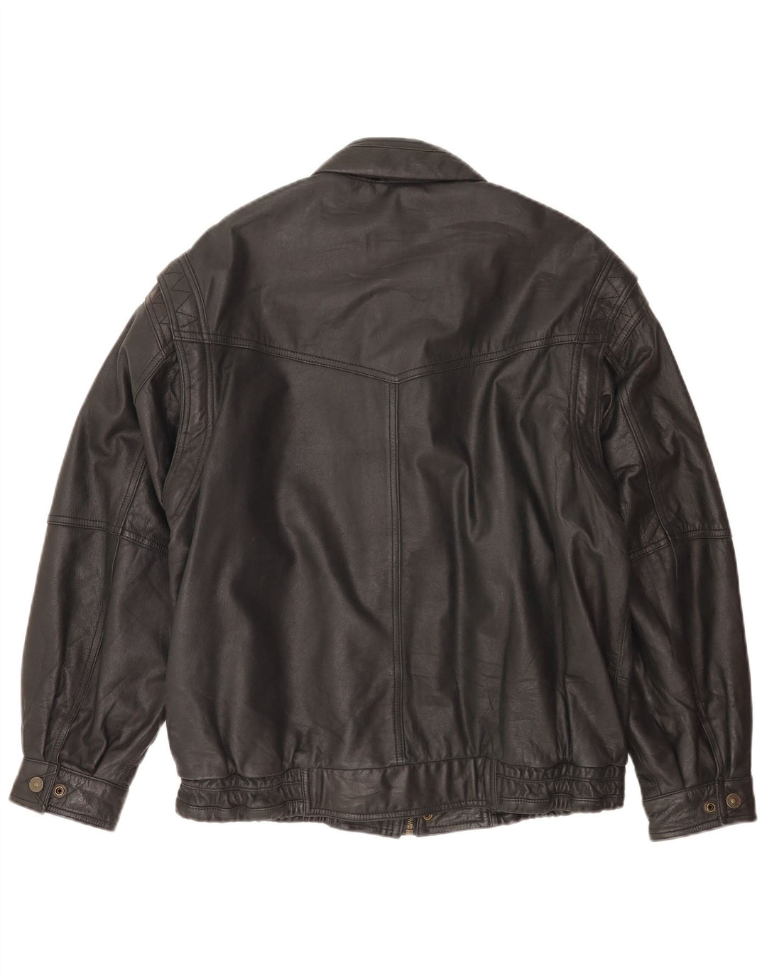Vintage Herren Bomber Lederjacke EU 50 Großes schwarzes Leder