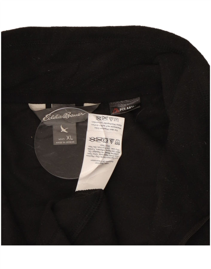 Eddie Bauer Herren-Fleecepullover mit Reißverschluss, XL, Schwarz, Polyester