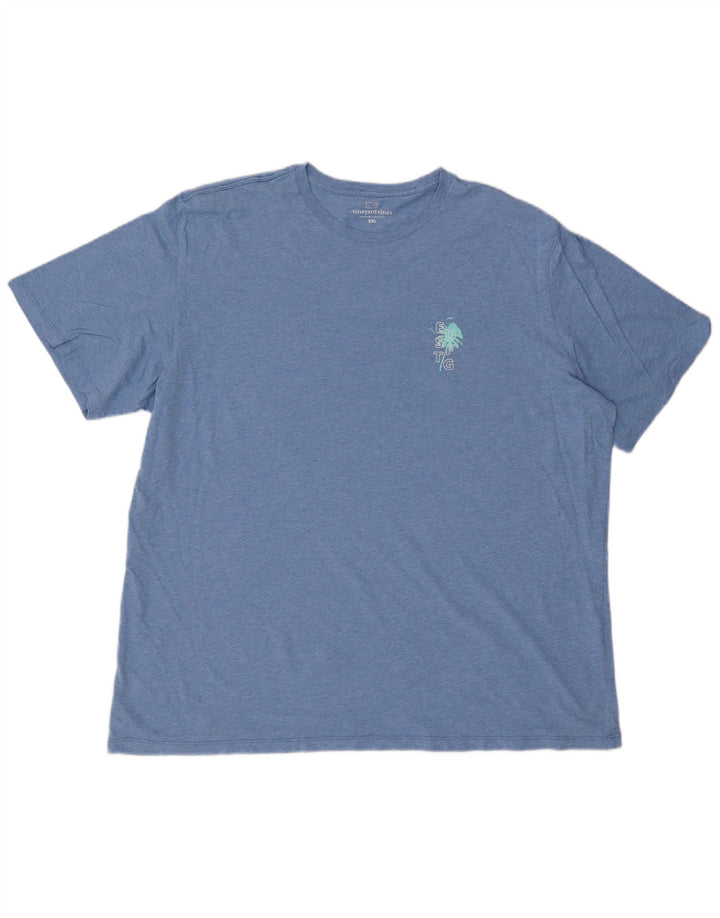 VINEYARD VINES Herren Grafik T-Shirt Top 2XL Blau Baumwolle