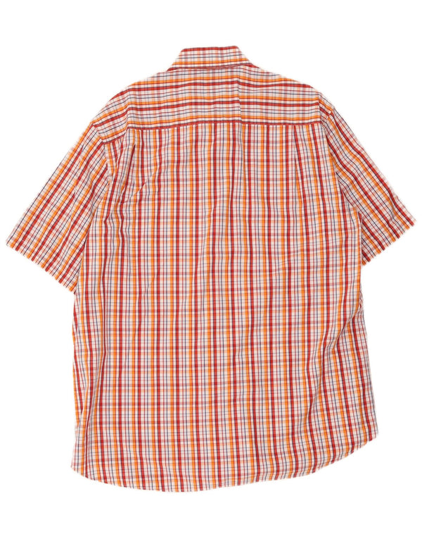 Amerigo Vespucci Herren-Kurzarmhemd XL, rot kariert, Baumwolle