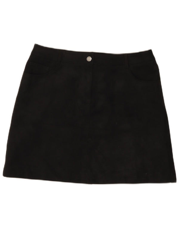 Marks & Spencer Damen Minirock UK 14 Large W32 Schwarz Polyester