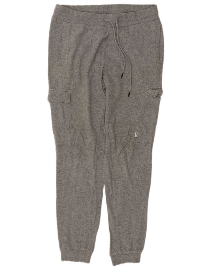 JACK & JONES Herren Cargo-Trainingshose, Jogginghose, mittelgraue Baumwolle