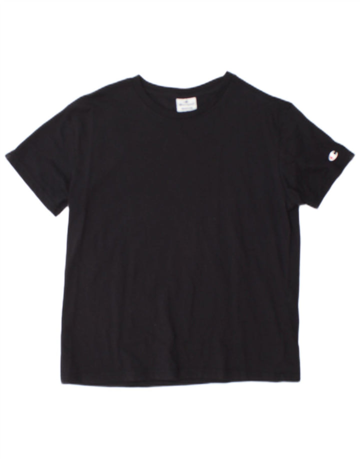 Champion Damen T-Shirt Top UK 14 Medium Schwarz