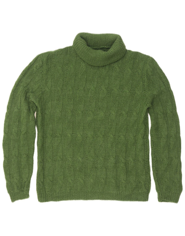 Vintage Herren Rollkragenpullover Pullover Klein Grün
