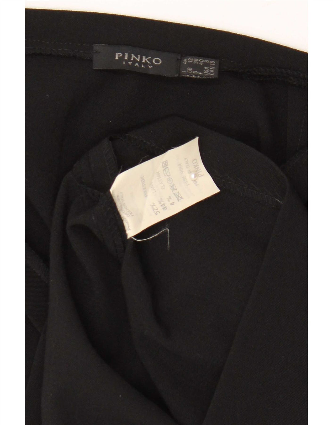 Pinko Damen Minirock UK 12 Medium W30 Schwarz Polyester