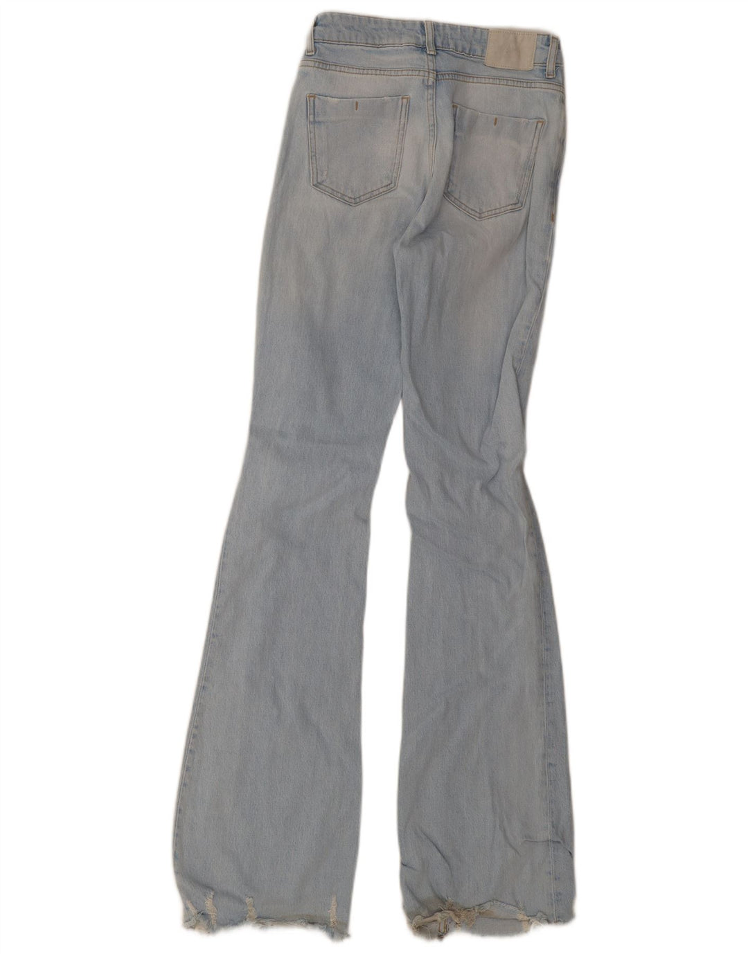 Zara Damen Jeans im Used-Look, groß, ausgestellt, EU 34, 2XS, W24, L36, Blau