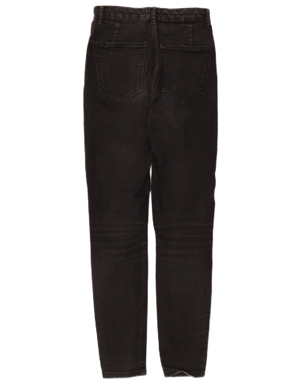 Zara Damen Skinny Jeans EU 36 XS W26 L27 Schwarze Baumwolle