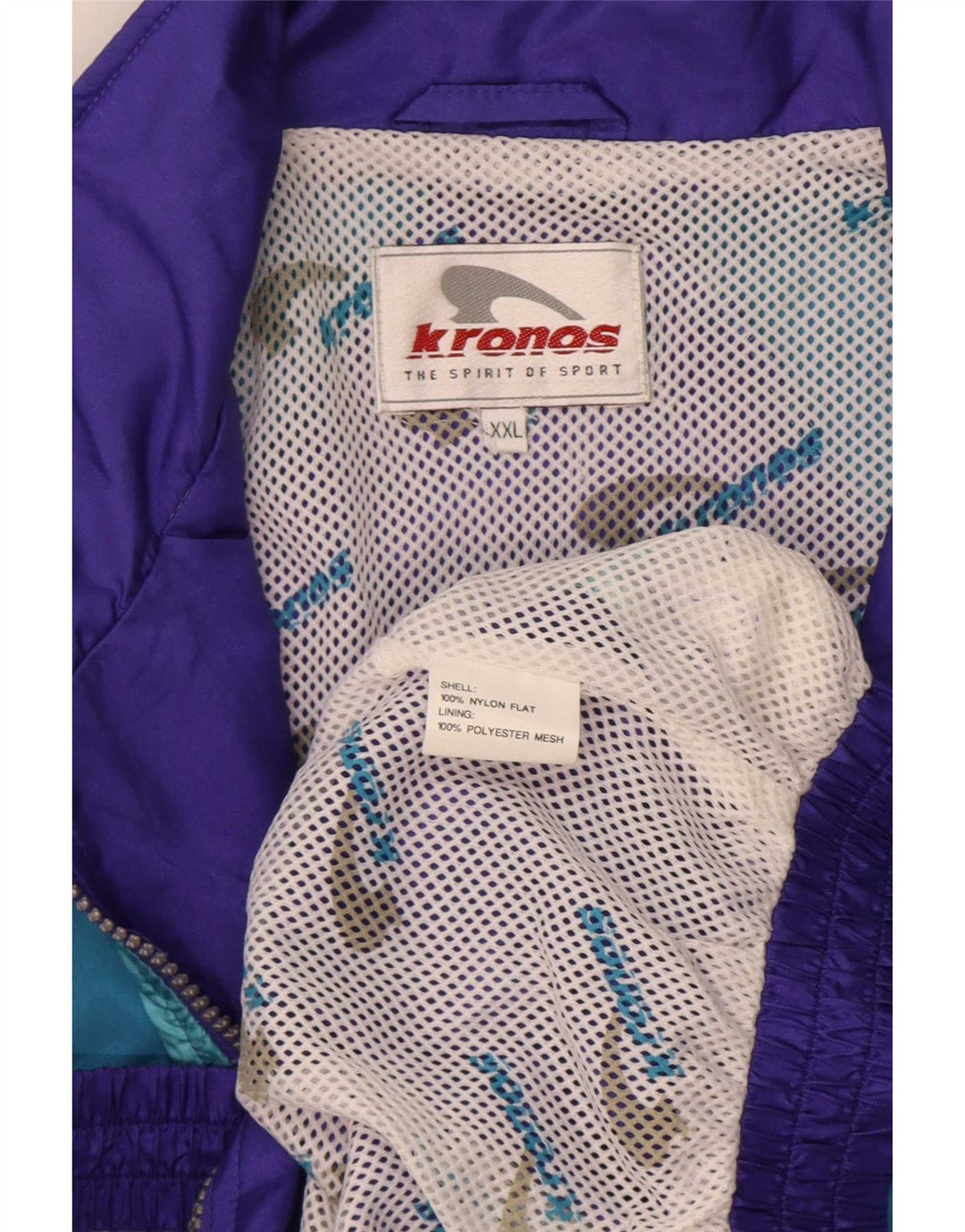 Kronos Herren-Trainingsanzugoberteil, Jacke, 2XL, Lila, Colourblock-Nylon