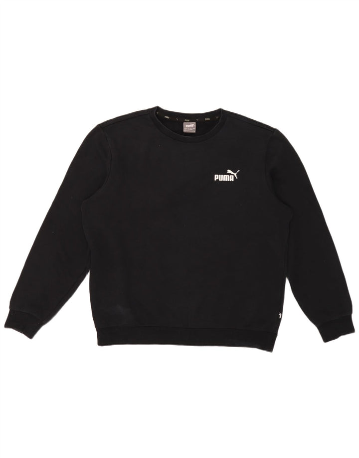 Puma Herren Sweatshirt Pullover Large Schwarz Baumwolle