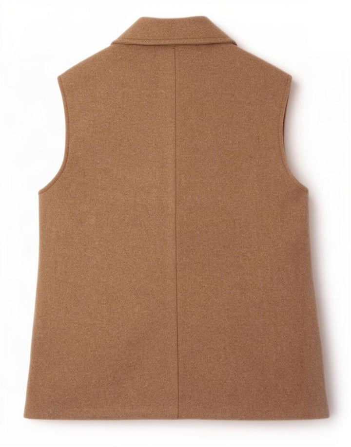 Zara Damen-Blazer, übergroß, ärmellos, Gr. 14, Mittelbeige
