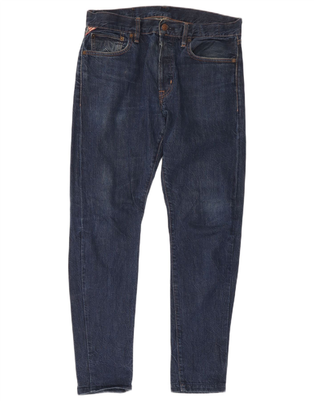 Ralph Lauren Herren Slim Jeans W32 L34 Blaue Baumwolle