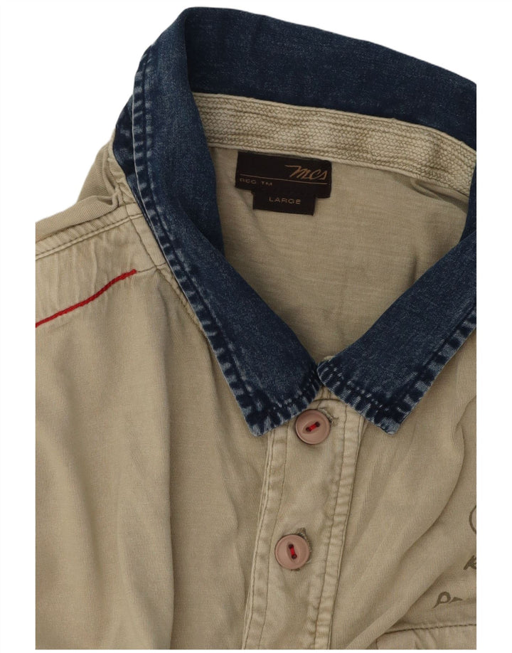 Marlboro Classics Herren-Poloshirt mit Grafik, groß, grün, Farbblock