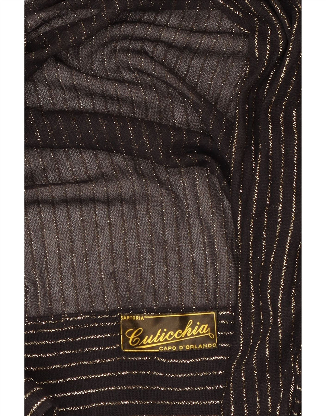 VINTAGE Womens Blouse Top UK 12 Medium Grey Striped Vintage Vintage and Second-Hand Vintage from Messina Hembry 