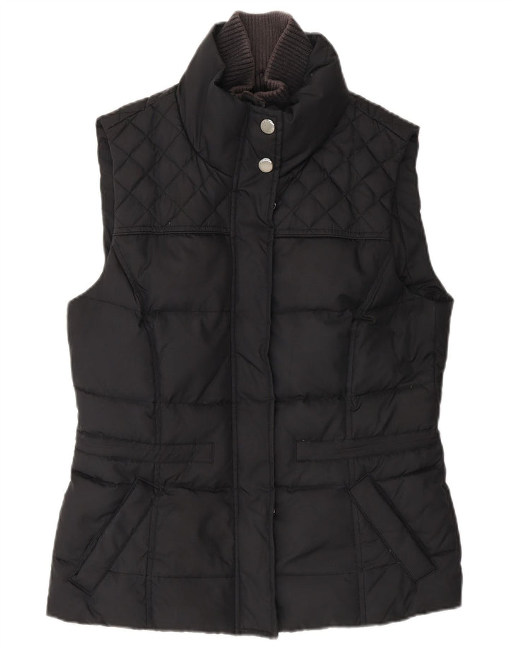 Esprit Damen Wattierte Weste UK 12 Medium Schwarz Polyester