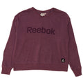 REEBOK Damen-Sweatshirt mit übergroßem, bauchfreiem Grafikmuster, Gr. 16, Lila