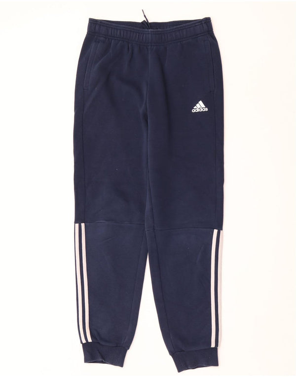 Adidas Jungen Trainingshose Jogger 13-14 Jahre Marineblaue Baumwolle