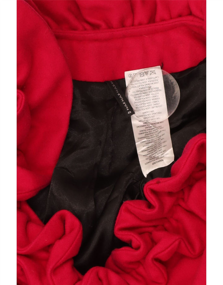 NAF NAF Womens Overcoat IT 40 Small Red Wool