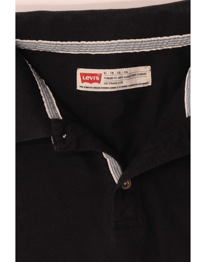 Levi's Herren-Poloshirt XL aus schwarzer Baumwolle