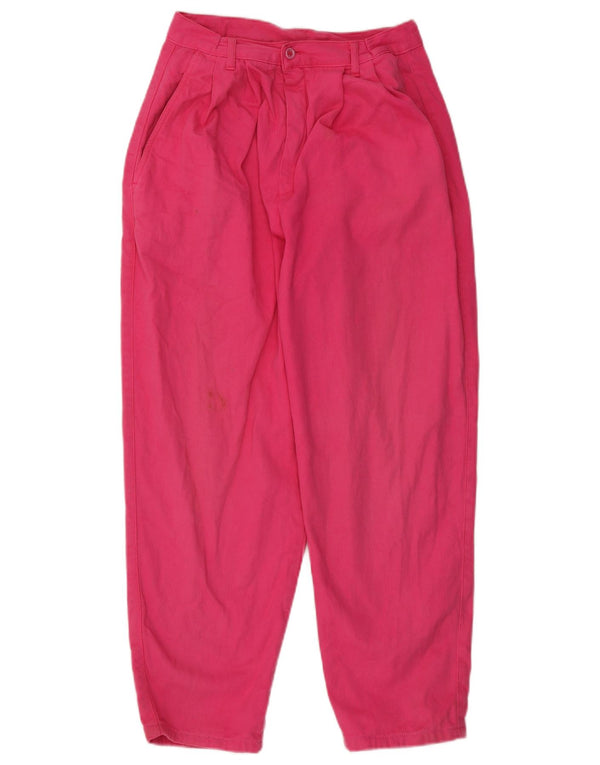 Vintage Damen High Waist Tapered Jeans W26 L26 Rosa