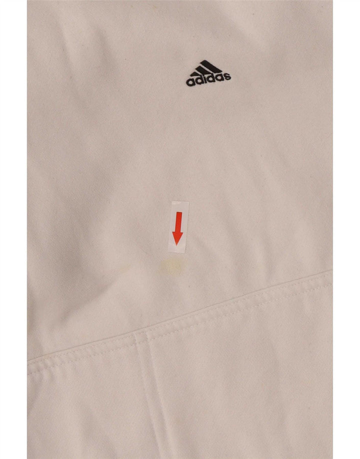 Adidas Herren Kapuzenpullover aus mittelweißer Baumwolle