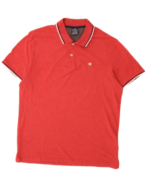 Champion Herren-Poloshirt XL aus roter Baumwolle