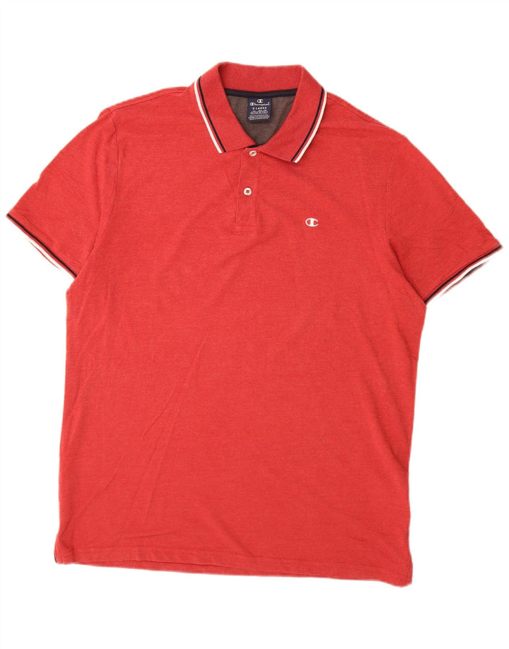 Champion Herren-Poloshirt XL aus roter Baumwolle