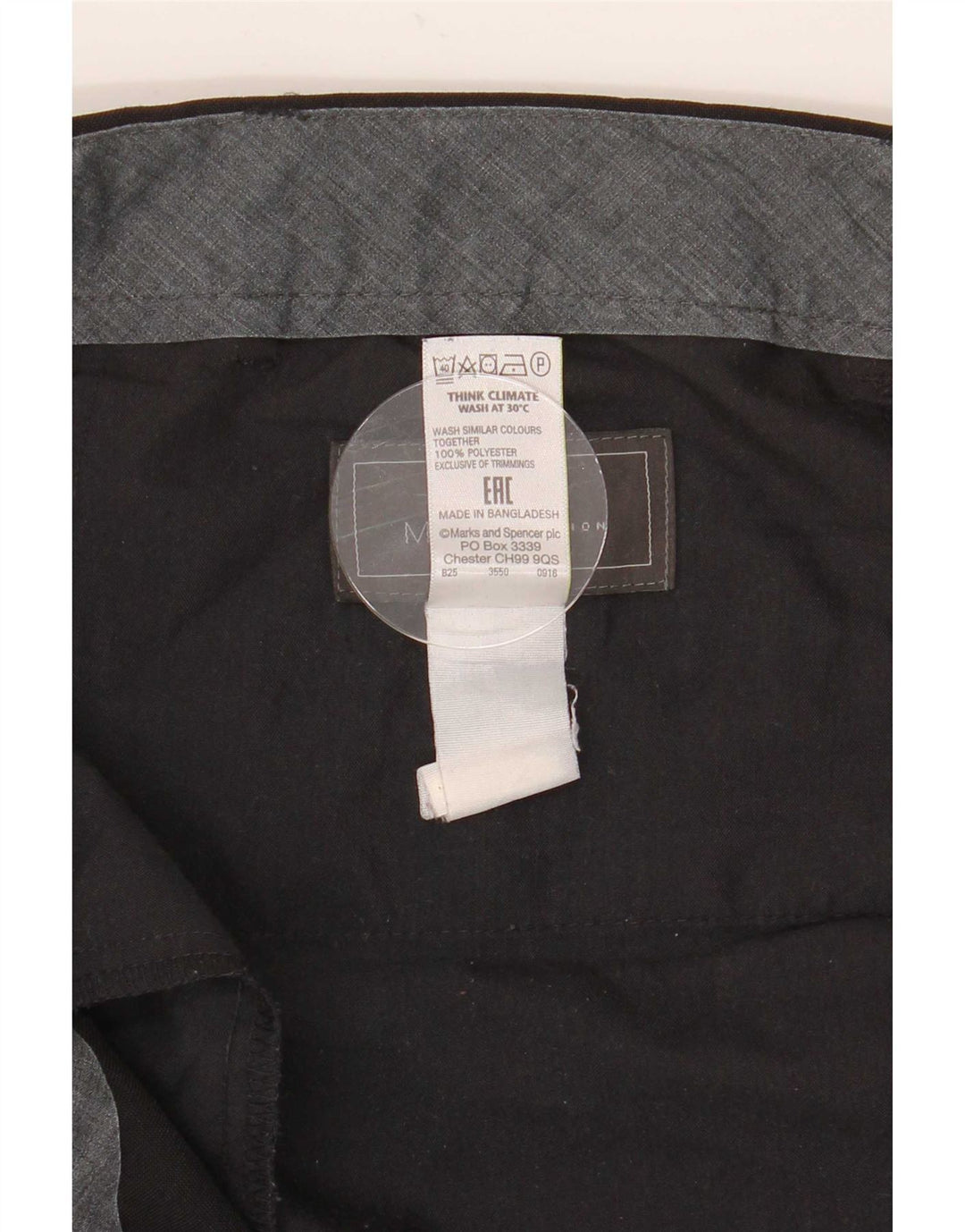 Gerade Herren-Anzughose von Marks & Spencer, W40, L29, Schwarz, Polyester