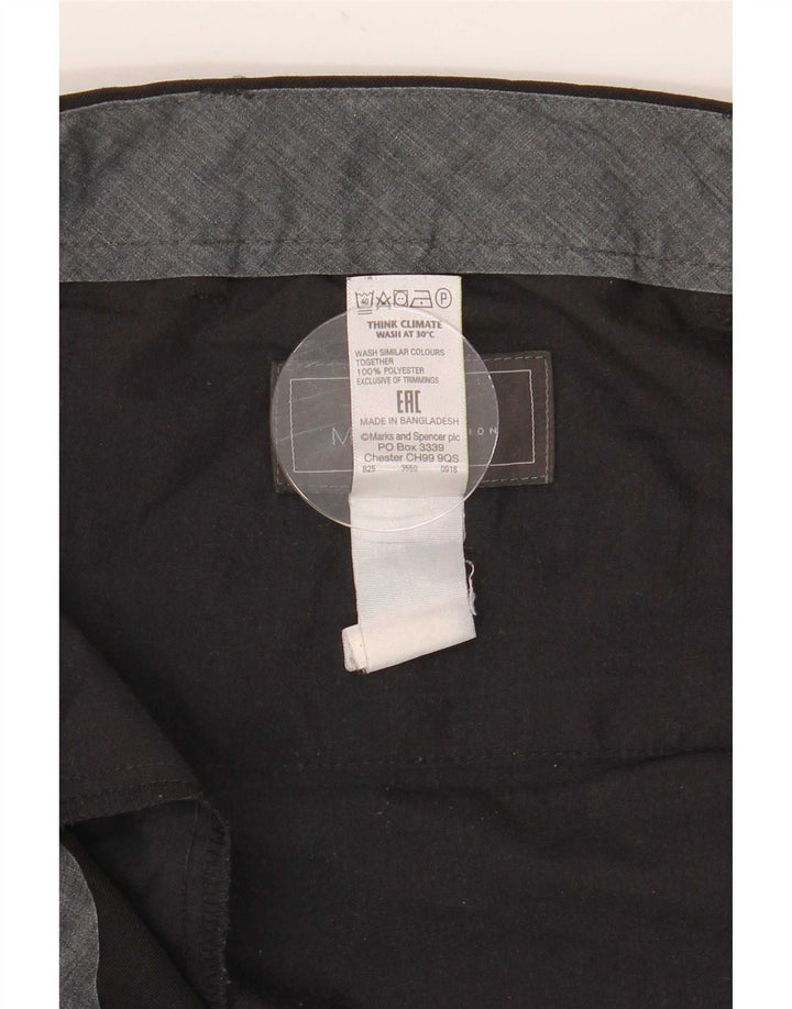 Gerade Herren-Anzughose von Marks & Spencer, W40, L29, Schwarz, Polyester